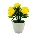 bouquet artificiel roses couleurs variées pot blanc décoration intérieure moderne minimaliste