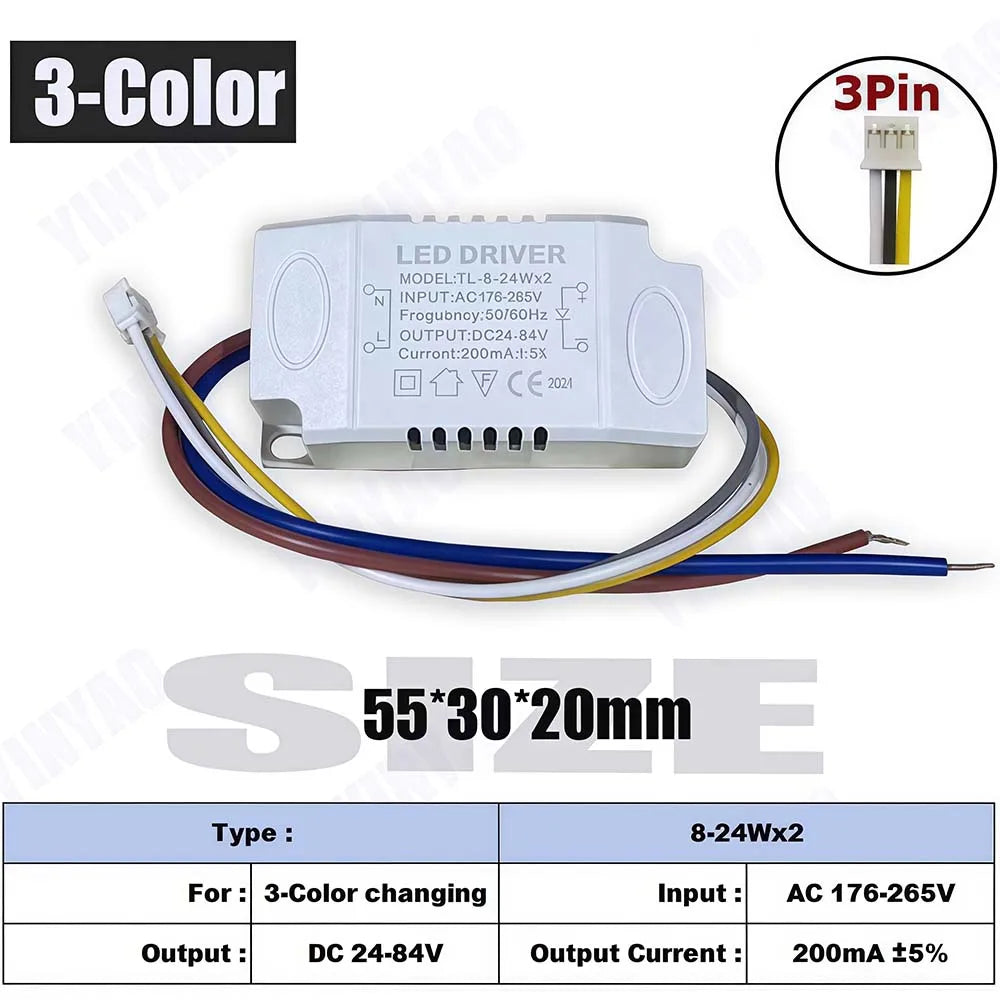 transformateur alimentation led 8w 12w 18w 24w 36w blanc moderne driver constant current 24v