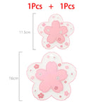 serviettes table rose fleurs blanches moderne non glissantes adhésives décoration intérieure 16cm