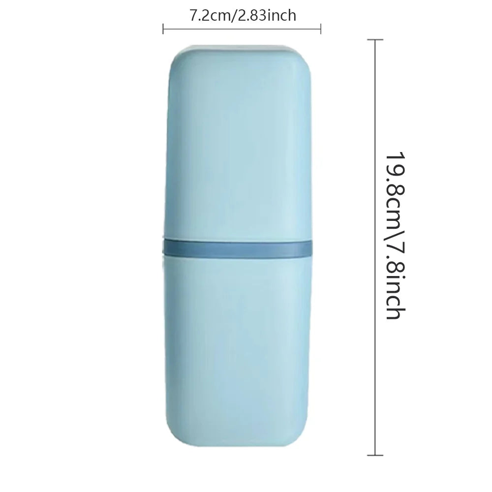 boite rangement salle bain brosse dents peigne motif papillon bleu