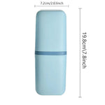 boite rangement salle bain brosse dents peigne motif papillon bleu