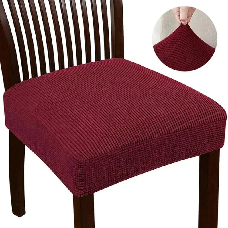 couvre siège chaise tissu carreaux beige moderne antidérapant élasthanne polyester