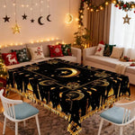 nappe polyester coton or blanc noire motifs islamiques classique adhésive noël grâce nouvel an