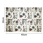 serviettes table tissu coton polyester motif océan poisson sirène marine moderne bleu
