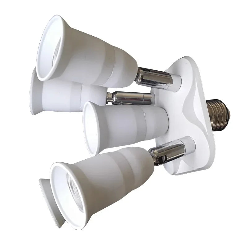 adaptateur led e27 blanc moderne vis splitter cable électrique fixations opaques