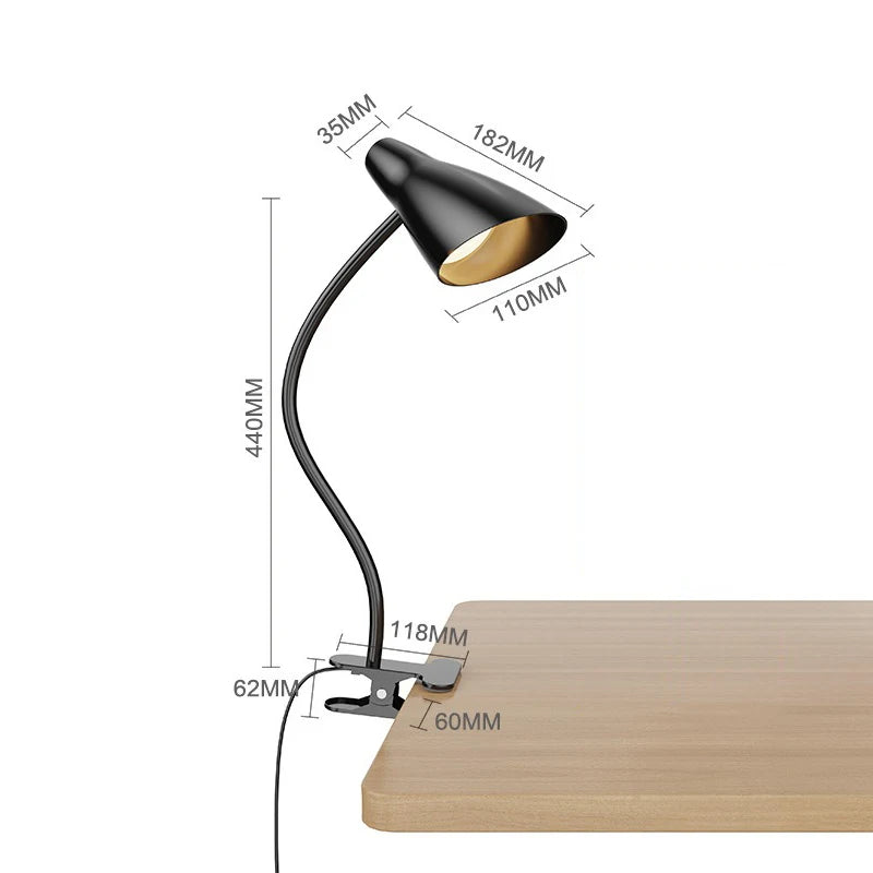 lampe table rotative moderne noir réglage luminosité interrupteur tactile basse consommation abs