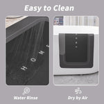 tapis bain moderne gris noir texte antidérapant salle bain maison