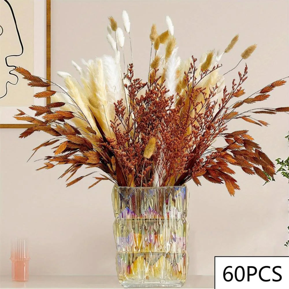 bouquet fleurs séchées naturel rouge blanc orange décoration intérieure automne table vaseHomeAssemblons informations prioritaires