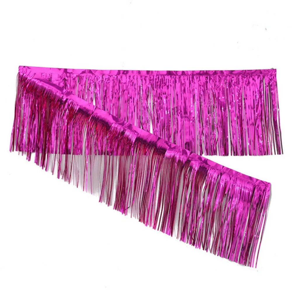 guirlande paillettes rose doré rouge festive 30cm 200cm opaques décoration fête