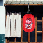 lanterne japonaise rouge motif chat traditionnelle crochets extérieure fête noël anniversaire mariage