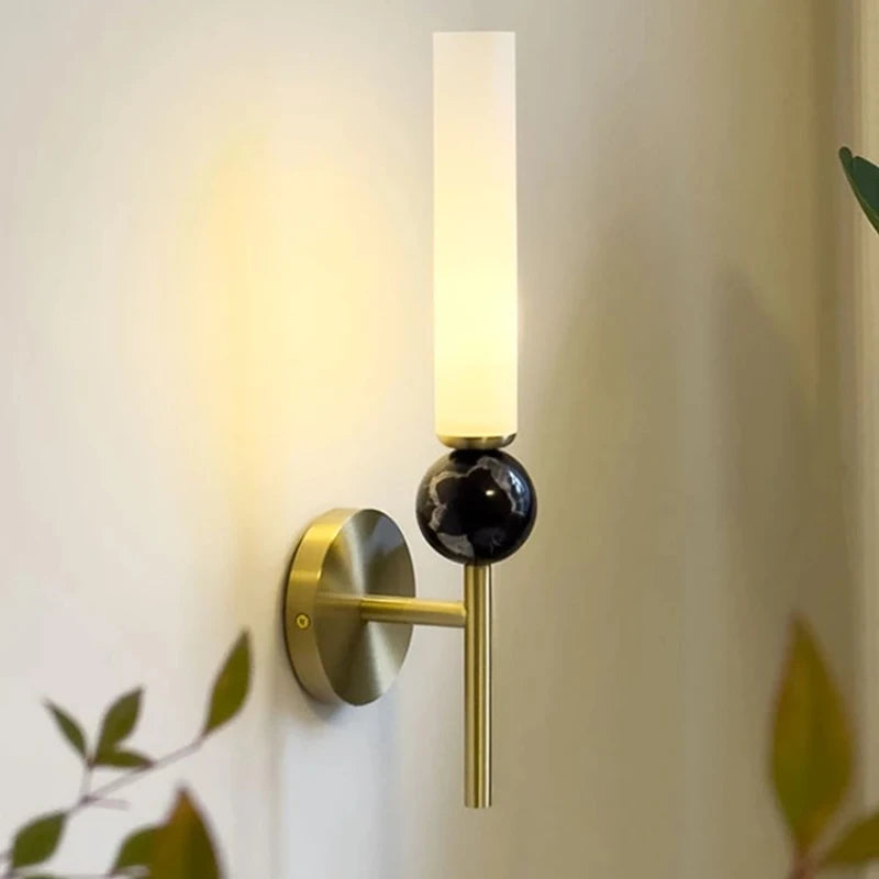 lampe suspendue moderne minimaliste cuivre lumière blanche applique murale plaque fixation chambre salon étudehôtel
