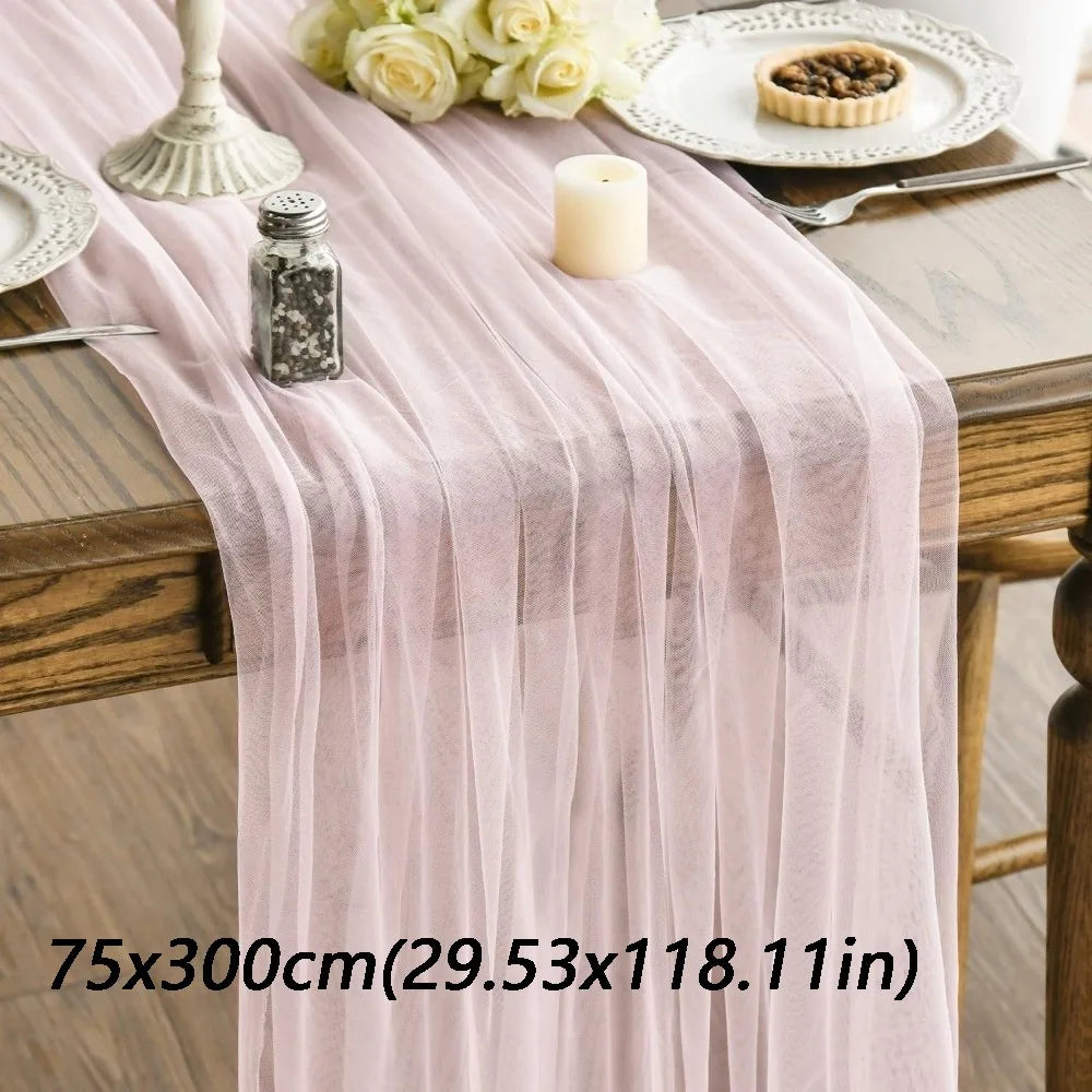 table table polyester plissé rose pâle vert foncé blanc violetclair beige classique festive fleuri
