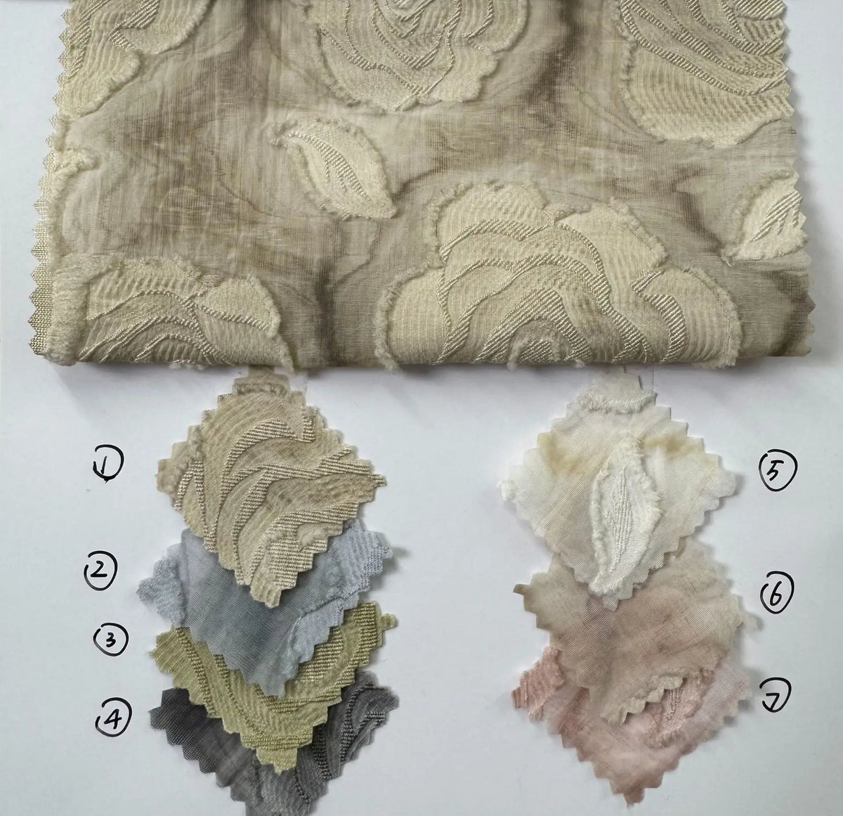 tissu brocart rose clair rose relief polyester texturé élégant opaque mètre diy création textile