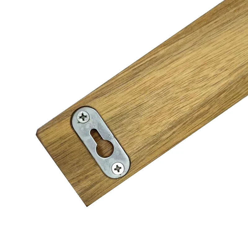 Vue de profil du porte-couteau en bois d'acacia