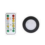 lampe led ronde noir blanche télécommande éclairage nuit chambre placard rechargeable batterie sèche moderne