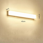 luminaire led moderne 40cm 20cm blanc froid chaud miroir mural éclairage chambre cuisine