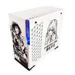 autocollants pvc noir blanc dessins anime texte japonais vis boitier pc moderne
