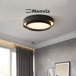 plafonnier led moderne rond noir doré lampe salon chambre intensité réglable dimmable