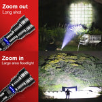 torche rechargeable led puissante étanche 5modes résistante choc moderne noire