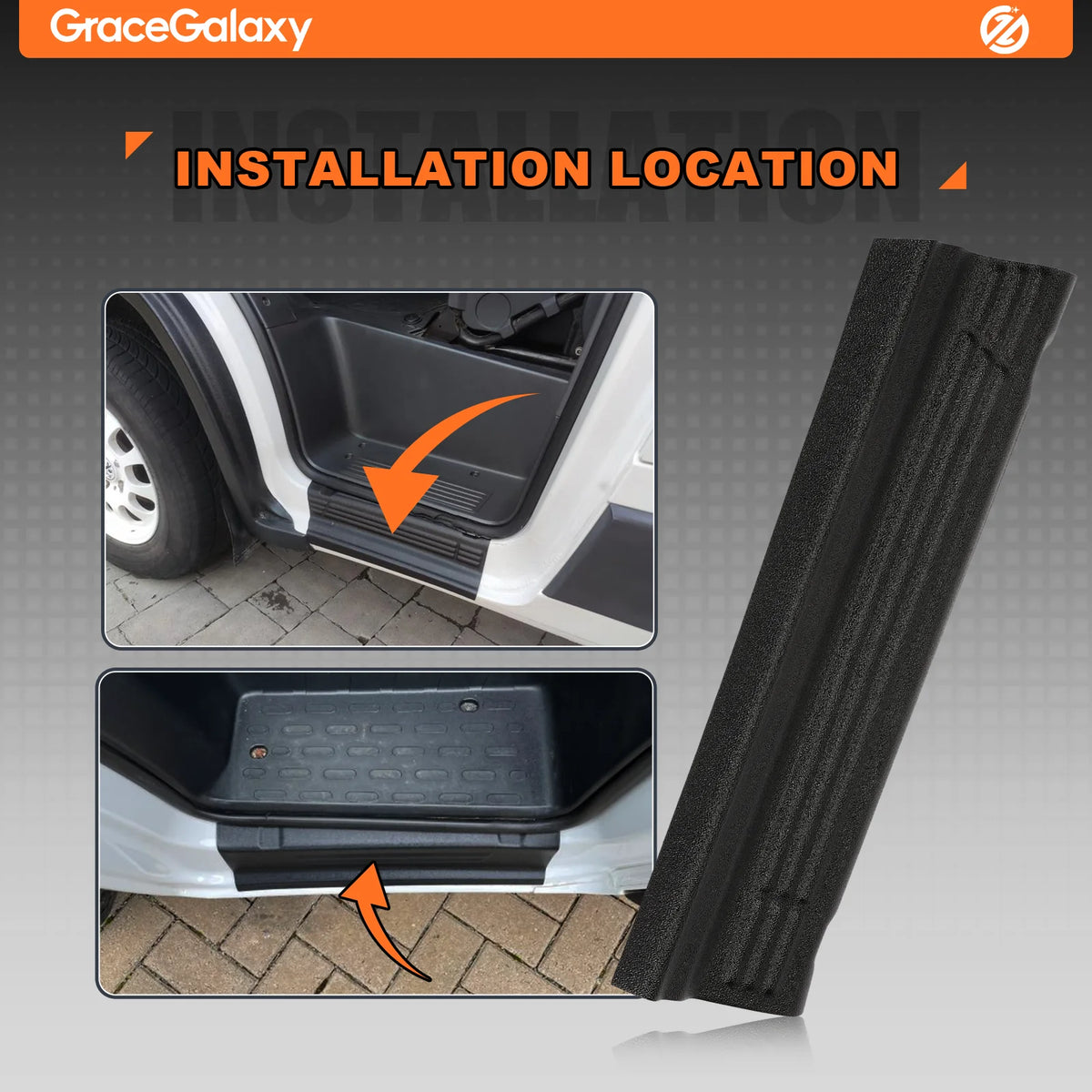 protection seuil voiture noir rayures horizontales moderne tapis porte fixation adhésive 2006 2023 fiat