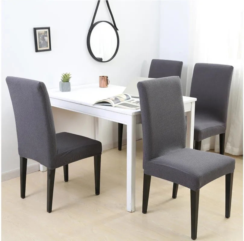 housses chaise moderne gris tissu petits points polyester coton plage fauteuil mariage banquet protection