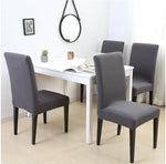 housses chaise moderne gris tissu petits points polyester coton plage fauteuil mariage banquet protection