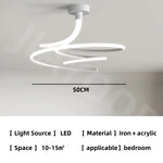 suspension lumineuse moderne minimaliste spirale sphère texturée noir blanc led chambre salon