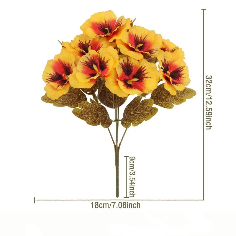 bouquets artificiels fleurs simples classiques rouge blanc rose jaune violetintérieur décoration maison fête