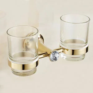 Accessoires salle bain or cristal moderne porte savon support papier toilette porte serviettes mural
