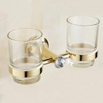 Accessoires salle bain or cristal moderne porte savon support papier toilette porte serviettes mural