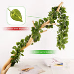 guirlande végétale artificielle feuilles vigne vert moderne 210cm extérieur accroché 72feuilles simple