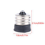adaptateur culot lampe noir argenté moderne flux lumineux faible conversion E17 E12 E14 led