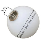 abat jour sphérique moderne blanc translucide eyelets verre aluminium variante 6cm 8cm 9cm 10cm