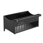 support rangement cuisine noir moderne brosse gant lingette savon serviette carreaux