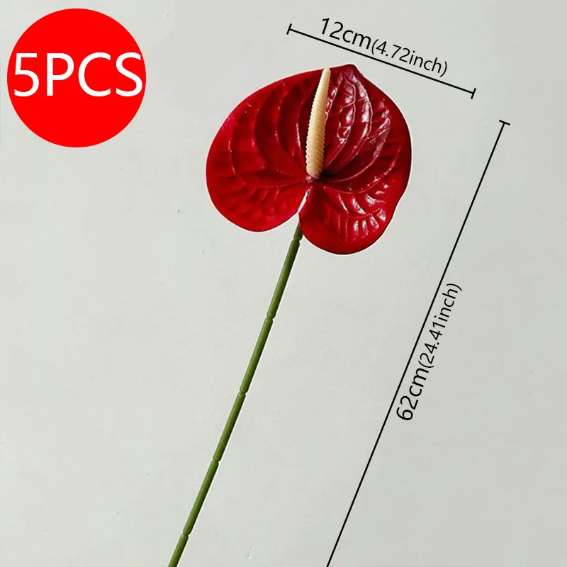 fleurs artificielles rouge rose blanc modernes décoration mariage anniversaire intérieur minimaliste