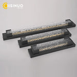 lampe murale led noire contemporaine acier inoxydable ondulée ip65 réglable triac 3000k 6000k