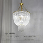 lustre moderne cristal doré rondes transparentes classique salon chambre d'hôtel