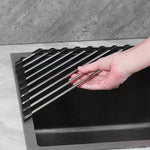 support pliable acier inoxydable moderne éponge brosse serviette évier cuisine