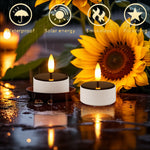 bougies led solaires sans flamme blanc noir modernes decoration intérieure interrupteur rotatif forme coupe