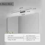 lampe murale moderne miroir intégré éclairage cuisine salle bain led 40 60 80 100cm