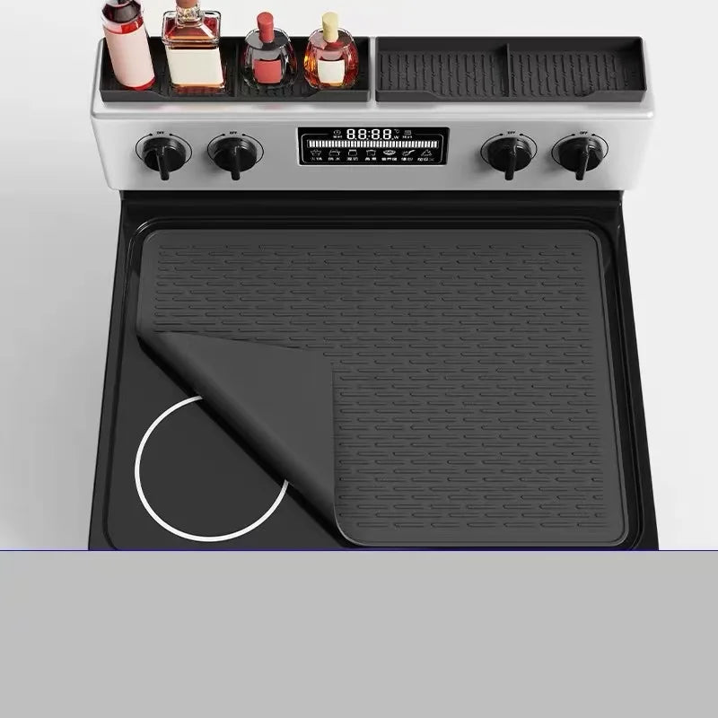 tapis protection silicone anti dérapant moderne gris texture points adhésif plaque cuisson