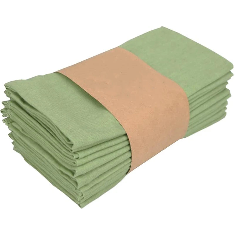 serviette table polyester vert olive unie cuisine salle manger décoration mariage