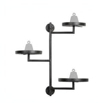 étagère murale moderne noire plateaux métal fixations inclusesintérieur balcon jardin