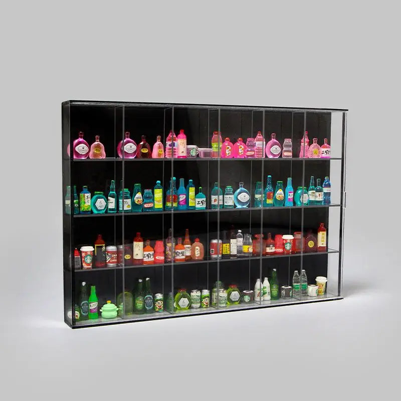 boîtes rangement bijoux miniatures bouteilles boissons différentes couleurs réalistes pliables respectueux environnement