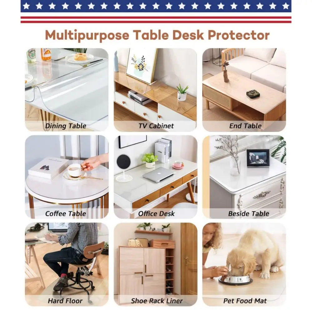 nappe table transparente pvc imperméable résistante chaleur salle manger