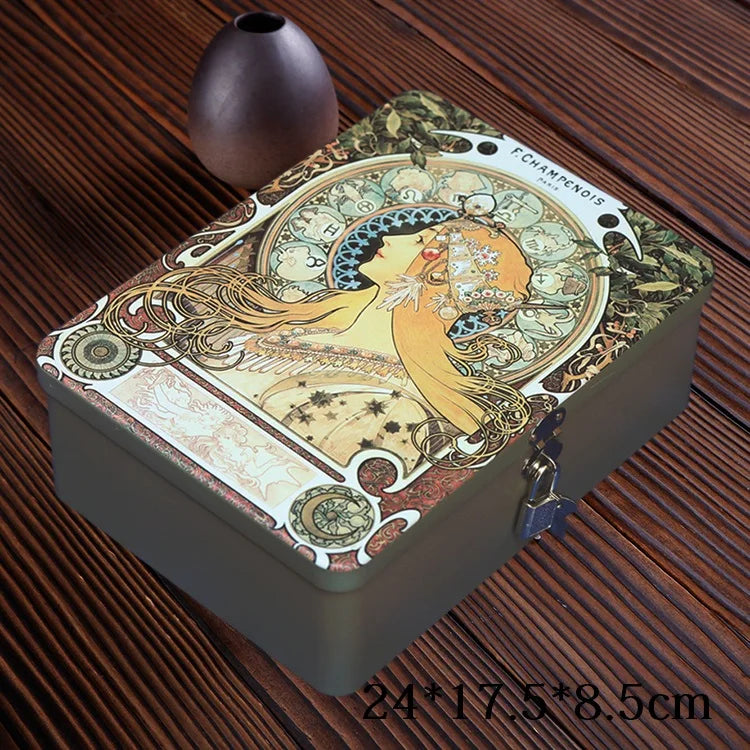 organisateur réutilisable cadenas vintage métal bleu rose rouge noir blanc