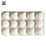 moule silicone forme coeur blanc cuisine pâtisserie desserts chocolat pudding gâteaux romantique