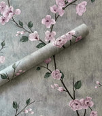 papier peint adhésif floral effets grunge moderne naturel résistant l'eau