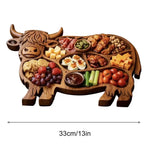 plateau charcuterie bois naturel taureau traditionnel fromage viande fruits légumes sauces