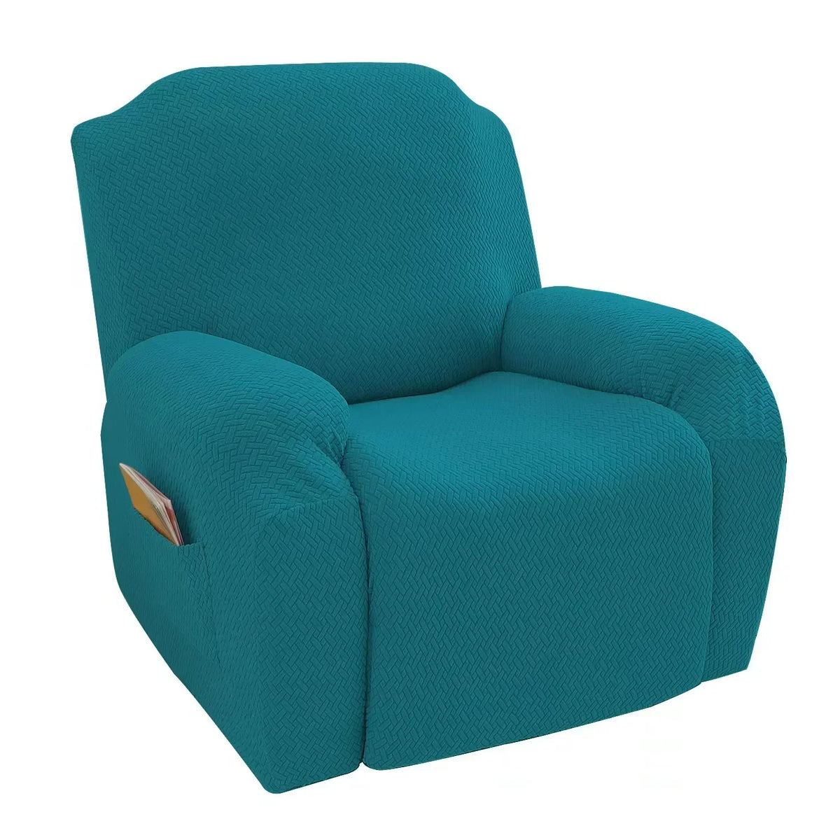 housses fauteuil relax polyestère gris motifs géométriques moderne adhésif poche